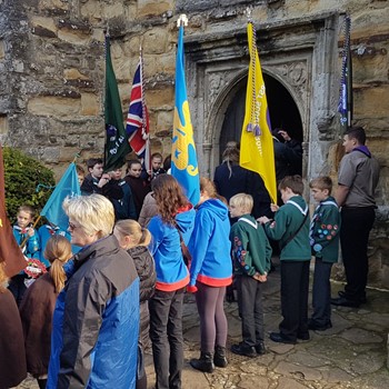 Staplehurst Scout Group attending the village Remembrance Parade